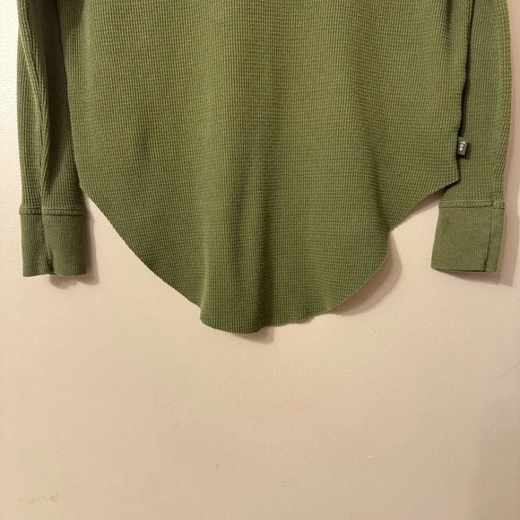 Artizia TNA Alder Thermal Waffle Knit Green  Women Size XS - Picture 3 of 5